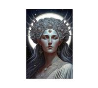 BKHJSASU Poster of Selene, Goddess of The Moon Art Canvas Poster Bedroom Decor Landscape Office Room Decor Gift 16x24inch(40x60cm)