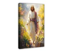 BKHJSASU Poster of The Sacred Heart of Jesus Christ Canvas Poster Bedroom Decor Landscape Office Room Decor Gift 16x24inch(40x60cm)