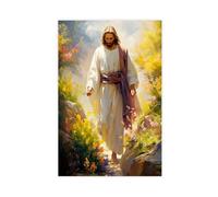 BKHJSASU Poster of The Sacred Heart of Jesus Christ Canvas Poster Wall Art Decor Print Picture Paintings for Living Room Bedroom Decoration 12x18inch(30x45cm)