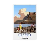 BKHJSASU Retro Giant's Causeway Canvas Poster Bedroom Decor Landscape Office Room Decor Gift 12x18inch(30x45cm)