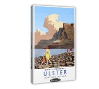 BKHJSASU Retro Giant's Causeway Canvas Poster Bedroom Decor Landscape Office Room Decor Gift 24x36inch(60x90cm)