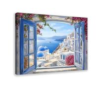 BKHJSASU Santorini Island Poster Canvas Poster Wall Art Decor Print Picture Paintings for Living Room Bedroom Decoration 12x18inch(30x45cm)