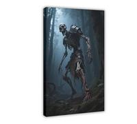 BKHJSASU Skeleton Clad in Battle Armour Canvas Poster Bedroom Decor Landscape Office Room Decor Gift 24x36inch(60x90cm)