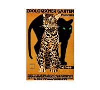 BKHJSASU Spotted Leopard Munich Zoo Canvas Poster Bedroom Decor Landscape Office Room Decor Gift 20x30inch(50x75cm)