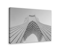 BKHJSASU Tehran's Azadi Tower Canvas Poster Wall Art Decor Print Picture Paintings for Living Room Bedroom Decoration 20x30inch(50x75cm)