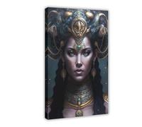 BKHJSASU The Maya Moon And The Goddess of Medicine Canvas Poster Bedroom Decor Landscape Office Room Decor Gift 12x18inch(30x45cm)