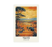 BKHJSASU Tsavo National Park Poster Canvas Poster Wall Art Decor Print Picture Paintings for Living Room Bedroom Decoration 08x12inch(20x30cm)