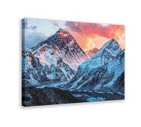 BKHJSASU View of Mount Everest Canvas Poster Bedroom Decor Landscape Office Room Decor Gift 16x24inch(40x60cm)
