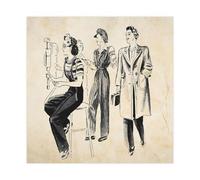 BKHJSASU World War II Women Workers Poster Canvas Poster Wall Art Decor Print Picture Paintings for Living Room Bedroom Decoration 12x12inch(30x30cm)