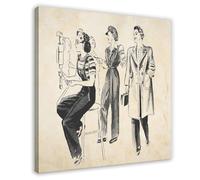 BKHJSASU World War II Women Workers Poster Canvas Poster Wall Art Decor Print Picture Paintings for Living Room Bedroom Decoration 28x28inch(70x70cm)