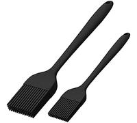 Bkinpid Pastry Brush Pack of Two BPA Free Silicone Basting for Cooking, Grill, BBQ High Heat Resistant Long Handle Meat