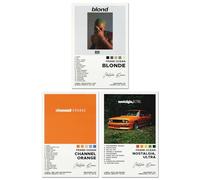 Bkioqoh 3-Piece Canvas Art Set: Frank Ocean Album Posters - Blonde, Channel Orange, 12x18IN Unframed