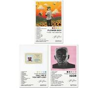 Bkioqoh A Set of 3 canvas posters,Tyler Poster Flower Poster Boy Igor Poster Call Me If You Get Lost Poster, Album Aesthetics 3 Piece Set,8x12IN Canvas Prints Unframed Set of 3