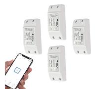 Bkiyougo Smart Switch, 10A Smart WiFi Wireless Light Switch, Universal DIY Module Works with Amazon Alexa & Google Home, Compatible with IFTTT, No Hub Required (4Pack)