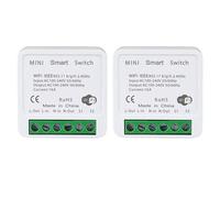 Bkiyougo WiFi Smart Switch Light Switch, Works with Amazon Alexa/Google Home, APP Remote Control, Voice Control, DIY Mode, Timer Function, LAN Control, No Hub Required, 2 Way 16A(2 Pack)