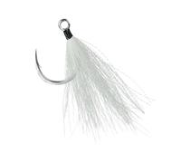 BKK LONEDIABLO White BUCKTAIL Single Lure Hook | 4/0 | 3-Pack | 5X | Saltwater Ultra-Antirust Coating | Hand Ground Point | Popping Trolling Stickbaits
