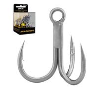 BKK Raptor-Z Treble Hooks 4/0 5 Pack 4 Pack Salt Water Resistant Bright Tin Coated Hand Ground Tip Heavy Duty Bait Hook Popping Stickbaits