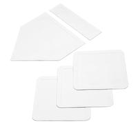 Bkkack Baseball & Softball Base Set 5 Piece Rubber Field Bases for Kids & Adults Throw Down Bases for Baseball, Softball, Teeball, Kickball, Backyard, Practice (5pcs-White)