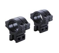 BKL 301 30mm 3/8"-11mm Dovetail Rimfire & Air Rifle Scope Mount Rings - DOUBLE Strap - Black