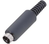 BKL 6-Pin Mini Plastic DIN Plug with Cable Mounting