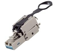 BKL RJ45 Plug tool-free STP CAT 6A 8P8C silver 1pc AWG 26-23/26-24
