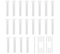 Bkljkf Badminton Eyelets - Hundred Badminton Racket Eyelets Made of Transparent White Nylon, Protective Tube and Tools for String Maintenance