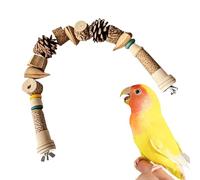 Bkljkf Bird Toy for Parakeets, Activity and Activity Toy for Cockatiels, Natural Pine Cones with Rope as Cage Accessories, Climbing and Nibbling Toy for Parakeets
