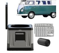 Bkljkf Camping Toilets, Large Outdoor Toilet, Foldable Seat, Lightweight Commode Chair for Car, Camping, Home, Travel