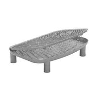 Bkljkf Cat Litter Tray Ramp, Double Stored Scatter Catcher for Cats, Easy to Clean Kitten Step Collection Stairs for Living Room Study Balcony Flat