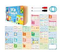 Bkljkf Children's Pen Guide Cards, Interactive Early Childhood Education - Writing Trainer Cards for Pen Guide for Children | For Preschool Children and from 2-6 Years for Classroom Home