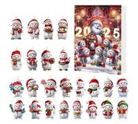 Bkljkf Christmas Countdown - 2D Acrylic Calendar Pendant, Decorative Pendant for Table Window, Children, Girls, Teenagers, Adults
