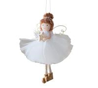 Bkljkf Christmas Tree Decoration - Tulle Skirt Dreamlike Decoration, Gold Wings Girls Pendant, for Windowsill, Door, Living Room, Bedroom, Garden, Cafe, Restaurant