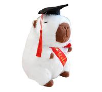 Bkljkf Cute Capybara Plush, Capybara Plush Small - 2025 Stuffed Capybara Doll, Huggable Doll Doctoral Hat Souvenir for Adults Children