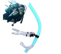 Bkljkf Dry Snorkel, Snorkel for Swimming Round - Front Snorkel for Lap Swimming, Training Push Strap - Support Swimming Training, Swimmer Snorkelling Equipment for Pool Open Water