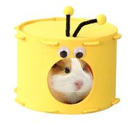 Bkljkf Dwarf Hamster House, Hamster Hidden House - Felt Bee Design Hedgehog Bed Cave, Small Animal Hidden Hut Four Seasons Dwarf Mice, Golden Bear Warm Nest