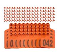 Bkljkf Ear tags, numbered animal ear tags, gentle animal labelling accessories for calves, sheep, goats and poultry with 1-100 pieces in agriculture