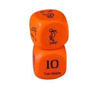 Bkljkf Fitness Cube for Training, Six-sided Fitness Game Equipment with Exercises, Two Piece Workout Dice Game with Push-Ups Lunges and Jumps, for Teens, Family, Gym, Home