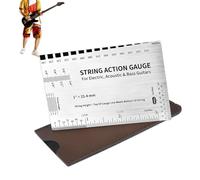 Bkljkf Guitar Action Gauge - Guitar Setup Tool - Versatile String Action Adjustment Tool for Electric Acoustics On the Go Outdoor Home