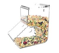 Bkljkf Hamster Food Dispenser, Hamster Cage Feeder, 400 ml Acrylic Dispenser, Automatic Dwarf Hamster, Feeder, Erase Large Capacity Pet Cage Dispenser for Chinchilla