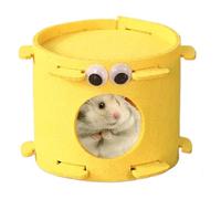 Bkljkf Hamster Hidden House, Hamster Warm Bed House - Felt Bee Design Hedgehog Bed Cave - Small Animal Hidden Hut Four Seasons Dwarf Mice, Golden Bear Warm Nest