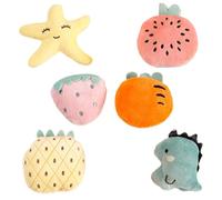 Bkljkf Hedgehog Treats and Toy, Hedgehog Treat Toy, 6 x Plush Hedgehog Variety Pack - Cute Tiny Rabbit - Teething Game Animal Interactive Supplies for Chinchilla