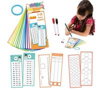 Bkljkf Multiplication FlashCard, Times Tables Flash Cards | Times Tables Resources for Children - 2 Dry Pens, Interactive Educational Game, Double-Sided for Children