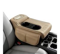 Bkljkf Organiser for the Armrest of Cars, Leather Armrest Cushion and Reinforcement Pads, Multifunctional Faux Leather Armrest Pads with Cup Holder, for Vehicles, for example, SUVs, Trucks