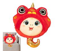 Bkljkf Plush Cushion Hand Warmer, Snake Year Throw Pillow, Stuffed Plush Hand Muff Mascot Cushion, Library Waist Supportive Cuddly Cushion for Children and Adults, Cartoon Hand Warmer for