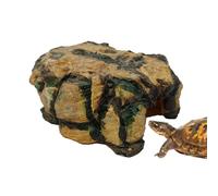 Bkljkf Reptile Cave, Reptile Hideaway - Rock Fish Cave | Resin Terrarium Decoration for Bearded Lizards Geckos Leopard Chameleons Frogs Snakes Snakes