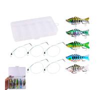 Bkljkf Sea Fishing Lure, Propeller Dynamic Realistic 3D Fishing Lure - Fishing Accessories for Trolling Boat Deep Diving Freshwater Saltwater Crappie Zander Musky