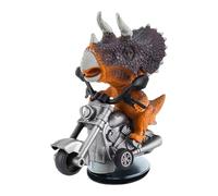 Bkljkf Tyrannosaurus Rex Autoation, Car Dashboard T-Rex Ornament, Car Dinosaur Drift Ornament, Creative Dinosaur Riding Motorcycle, Novelty Car Dinosaur Ornament for the