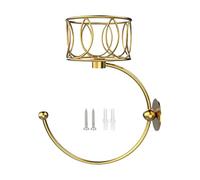 Bkljkf Vintage Towel Holder with Candle Holder, Wall Mounted Towel Ring - Heavy Duty Antique Hook for Bathroom Apartment Country House Style Entrance Area