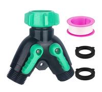 Bkljkf Water Hose Distributor, Robust Two-Way Hose Adapter - Waterproof High Pressure Irrigation for Gardening, Lawn Care, Greenhouse, House