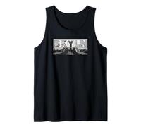 BKLYN - Brooklyn Bridge - Walking Path BW Tank Top